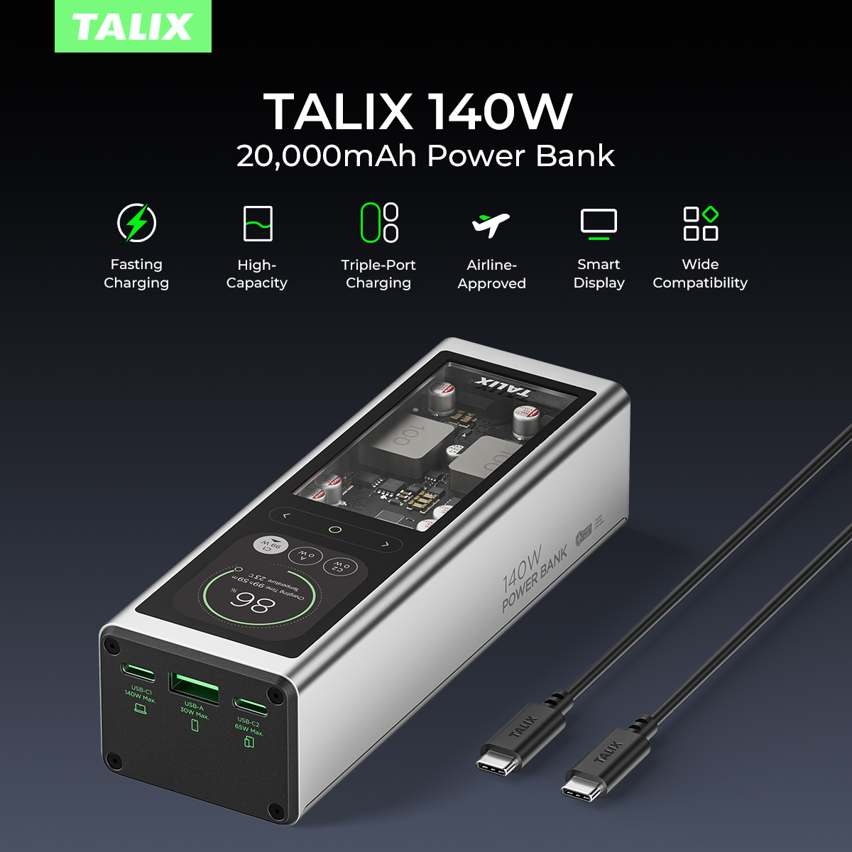 TALIX 140W Power Bank 20000mAh – Drone Battery Li-Ion Bewertung und Preis