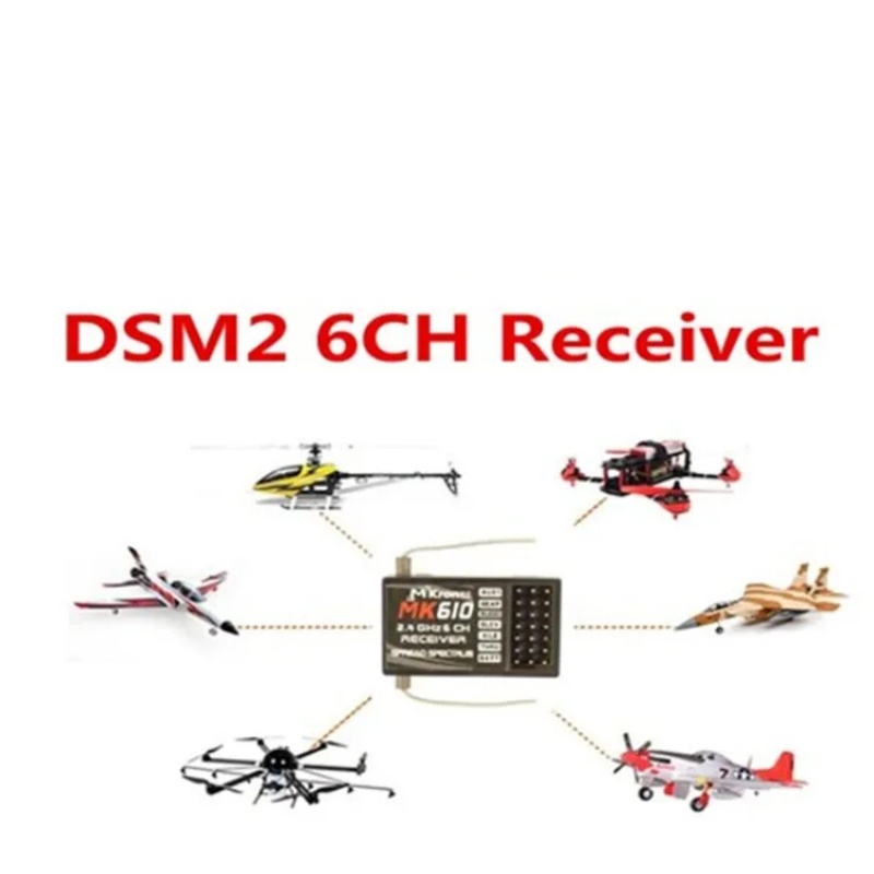 DSM2 MK610 AR6100 2.4G 6CH RC  – Drone Battery Plate Bewertung und Preis