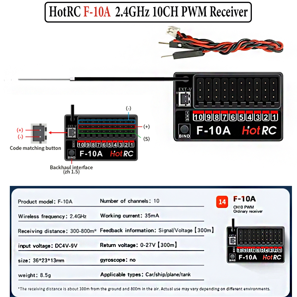 Hotrc Hot rc HT-10A HT10A 2.4G – Drone Battery Connector Bewertung und Preis