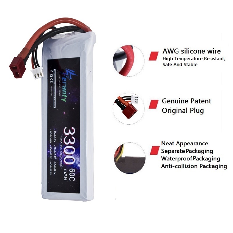 2S 7.4V LiPo Battery 3300mAh 6 – Drone Battery Connector Bewertung und Preis