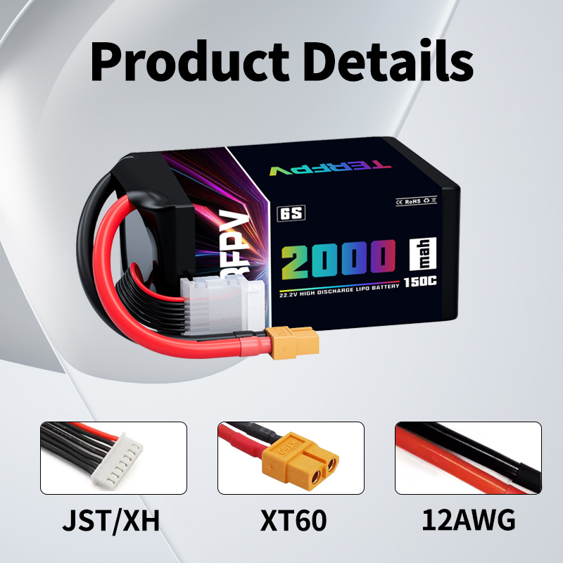 TERFPV 6S 22.2V 2000mAh 150C/3 – Drone Battery Plate Bewertung und Preis